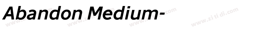 Abandon Medium字体转换